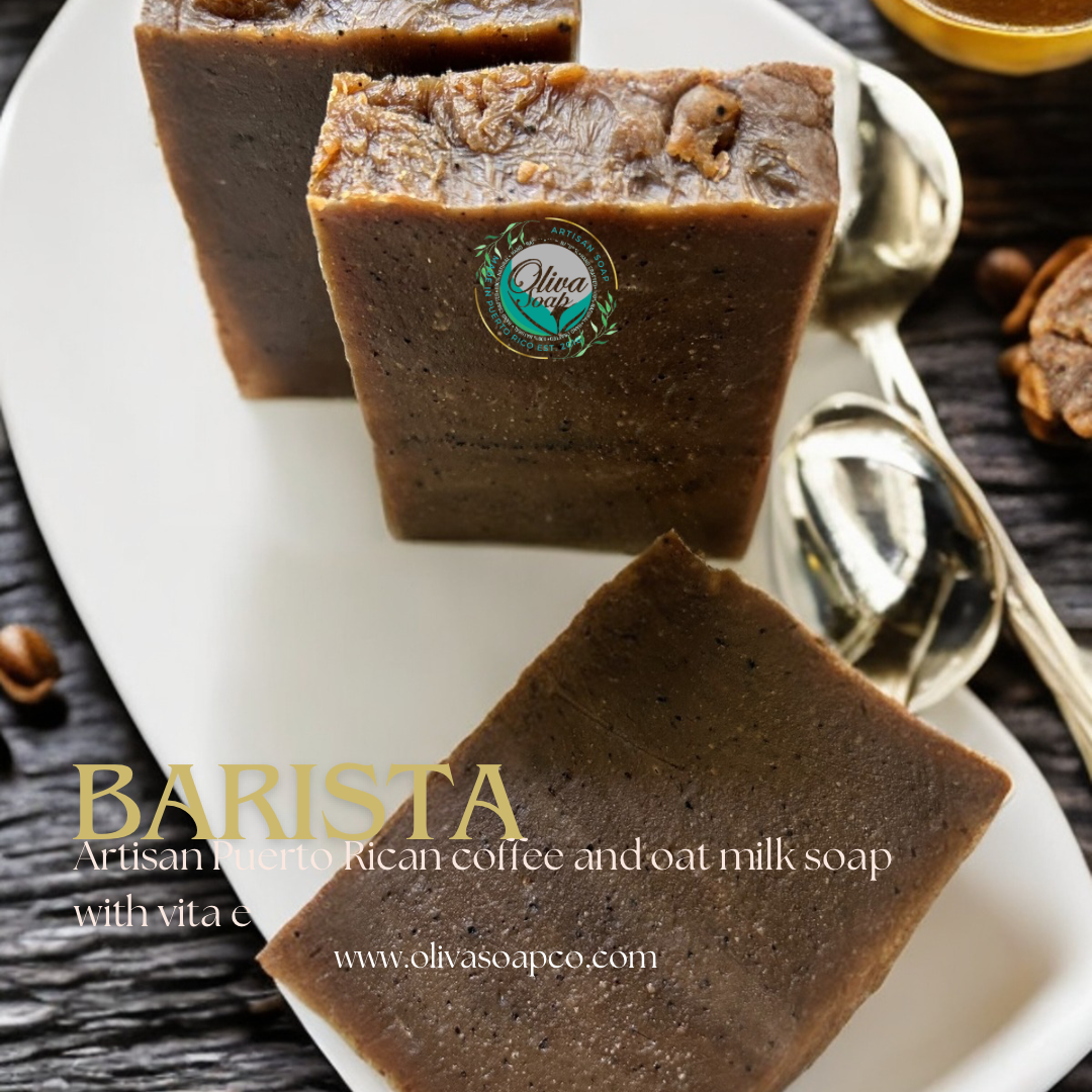 Barista: Puerto Rican coffee and oat milk soap with vitamin e